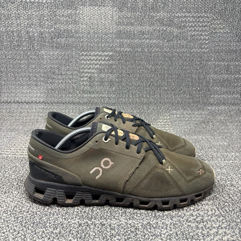 On Cloud X 3 Men's 10.5 Olive Reseda Green Running Training Shoes 60.98704